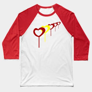 Hearts design Baseball T-Shirt